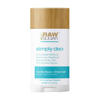 Raw Sugar Simply Deo, Vanilla Bean + Charcoal, 2.7 oz