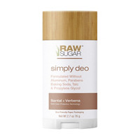 Raw Sugar Simply Deo, Santal + Verbena, 2.7 oz