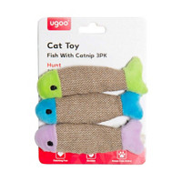 Ugoo Fish Cat Toy with Catnip, 3 ct
