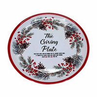 Decorative Christmas Melamine 'The Giving Plate'