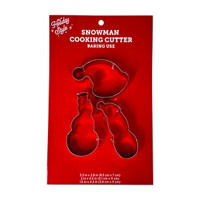 Holiday Style Snowman Cooking Cutter Set, Pack of