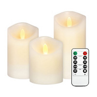 Flameless LED Candle Set, Pack of 3