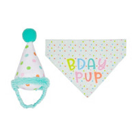 Pearhead Birthday Pup Dog Bandana and Hat Set