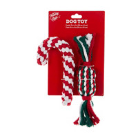 Candy Cane & Rope Dog Toy