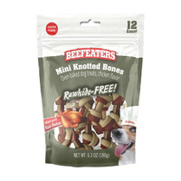 Beefeaters Mini Knotted Bones Oven-Baked Dog Treats, Chicken Flavor, 12 ct, 6.3