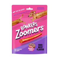 Bonkers Zoomers BBQ Beef Flavor Dog Treats, 5.6