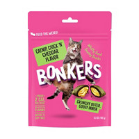 Bonkers Catnip, Chick 'N' Cheddar Flavor Cat Treats, 6.3 oz