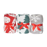 Christmas Colorful Printed Throw, Assorted