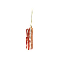 Christmas Bacon Shaped Decorative Glass Ornament