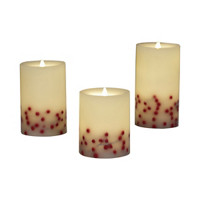 Christmas Decorative LED Candle Set, 3 ct