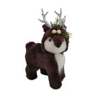 Christmas Furry Deer Décor, Brown