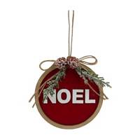 Christmas Decorative 'Noel' Velvet Ornament