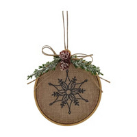 Adorable Christmas Embroidered Hoop Ornament