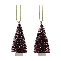 Adorable Christmas Tree Ornaments, Red, 2 ct