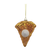 Christmas Decorative Pumpkin Pie Shaped Glass Ornament