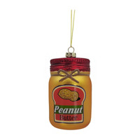 Christmas Themed 'Peanut Butter' Glass Ornament