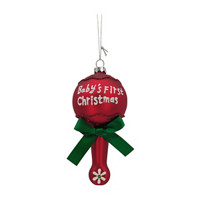 Decorative 'Baby's First Christmas' Glass Ornament