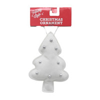 Holiday Style Velvet Christmas Tree Ornament with Pearls,