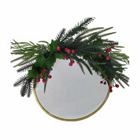 Golden Pine Christmas Mirror, 14 in