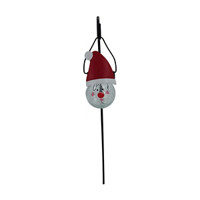 Christmas Glass Santa Solar Stake