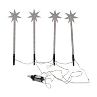 Christmas Light Up Star Stakes Set, 4 ct