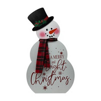 Holiday 'A Merry and Bright Christmas' Snowman Décor