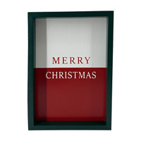 Rectangular 'Merry Christmas' Boxtop, 8 in