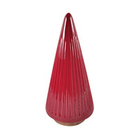 Decorative Ceramic Christmas Tree, Red, 6 in