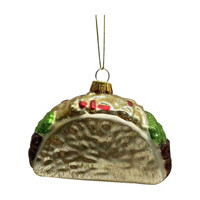 Christmas Decorative Taco Glass Ornament