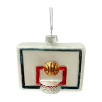 Christmas Decorative Basketball Glass Ornament