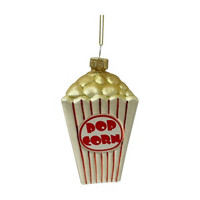 Christmas Popcorn Carton Glass Ornament, 1 ct