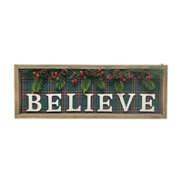 Christmas 'Believe' Decorative Wall Sign, 1 ct