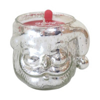 Holiday Style Santa-shaped Candle, Silver