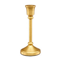 Gold Metal Tapered Candleholder, 6.75 in