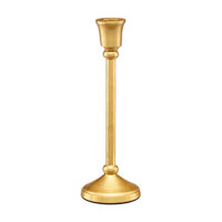 Gold Metal Tapered Candleholder, 8.75 in