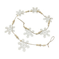 Christmas Snowflake and Bead Garland