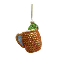 Christmas Mule Glass Ornament