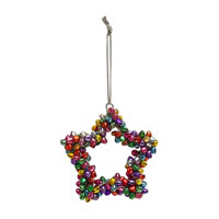 Christmas Star Shaped Ornament with Bells