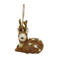 Christmas Tree Fur Deer Ornament