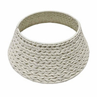 Rope Christmas Tree Collar, White