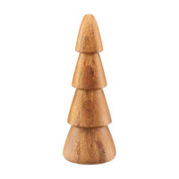 Solid Mango Wood Christmas Tree Decor, 14 in