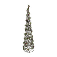 Battery Operated Rattan Christmas Tree, 40 in