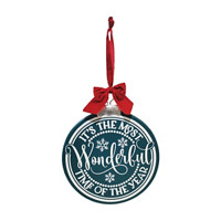 Christmas 'It’s the Most Wonderful Time of the Year' Metal Wall Décor, 1 ct