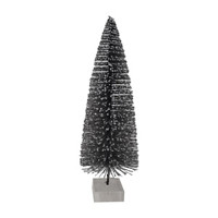 Artificial Glitter Bottle Brush Trees, 9.7 in