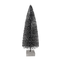 Artificial Glitter Bottle Brush Trees 7.8 in