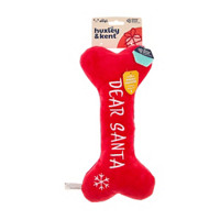 Huxley & Kent Dear Santa Bone Dog Toy, Large