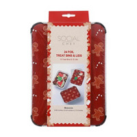 Social Chef Christmas Foil Treats Bin & Lids,