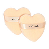 A2O Lab Velour Heart Makeup Puffs, 2 ct