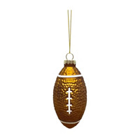 Decorative Football Glass Christmas Ornament