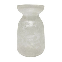 Etched Frosted Glass Vase